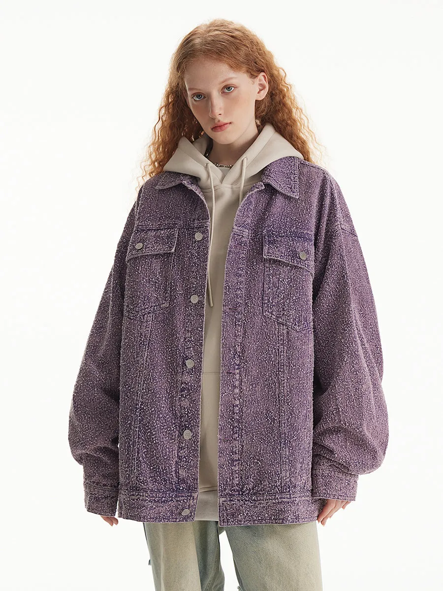 Genderless denim jacket - Buy online at Ashore BTOWN Shop for a loose and textured freedom fit