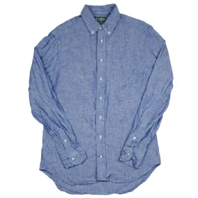 Gitman Vintage Linen Chambray Shirt Blue