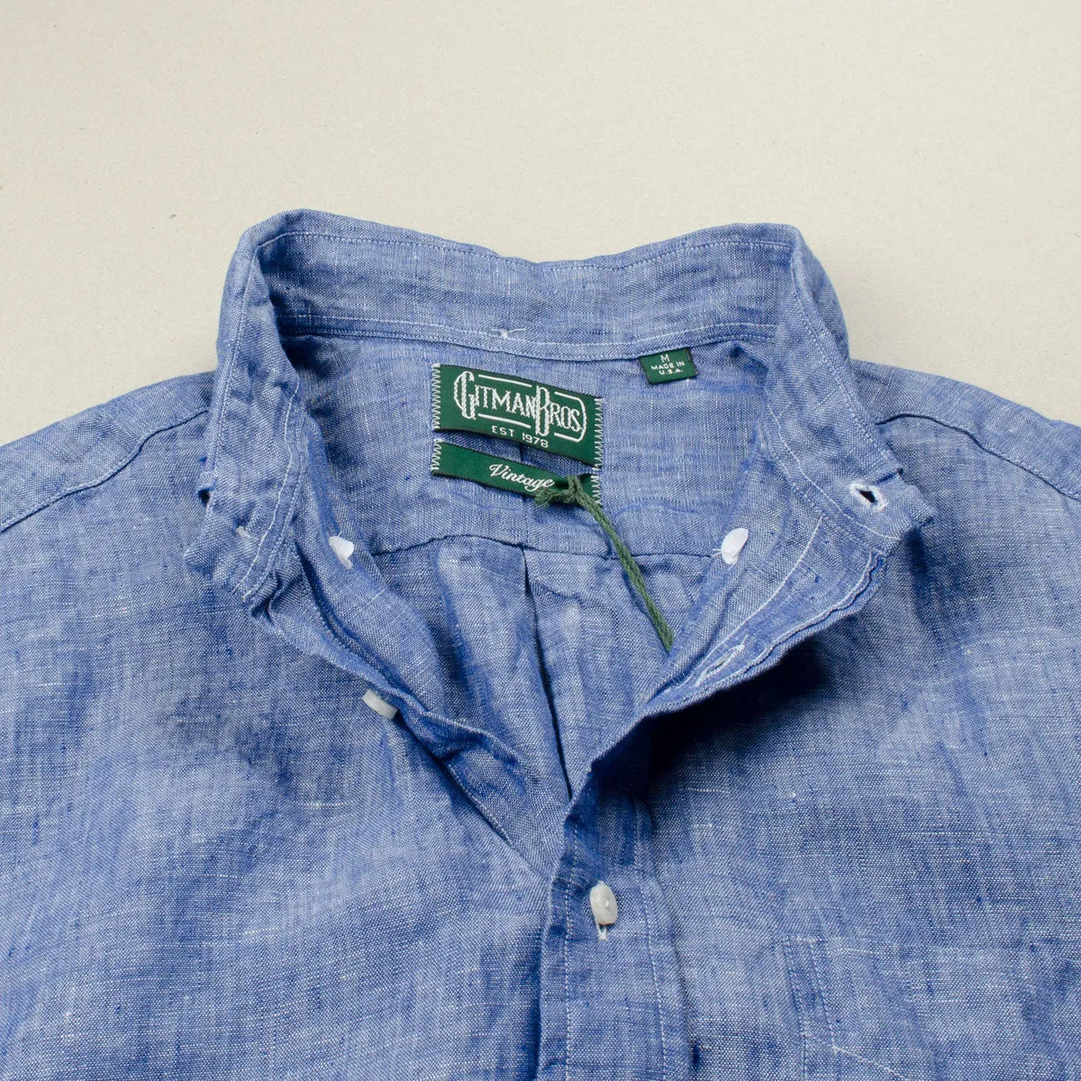 Gitman Vintage Linen Chambray Shirt Blue