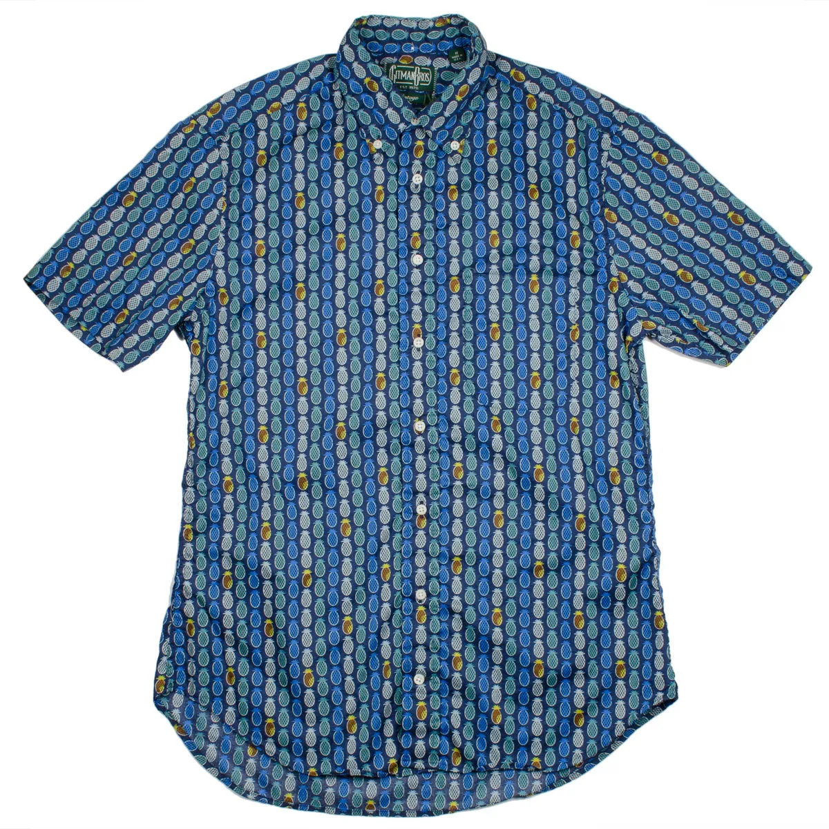 Gitman Vintage - Pina Among The Pines Shirt - Pineapple Navy Print