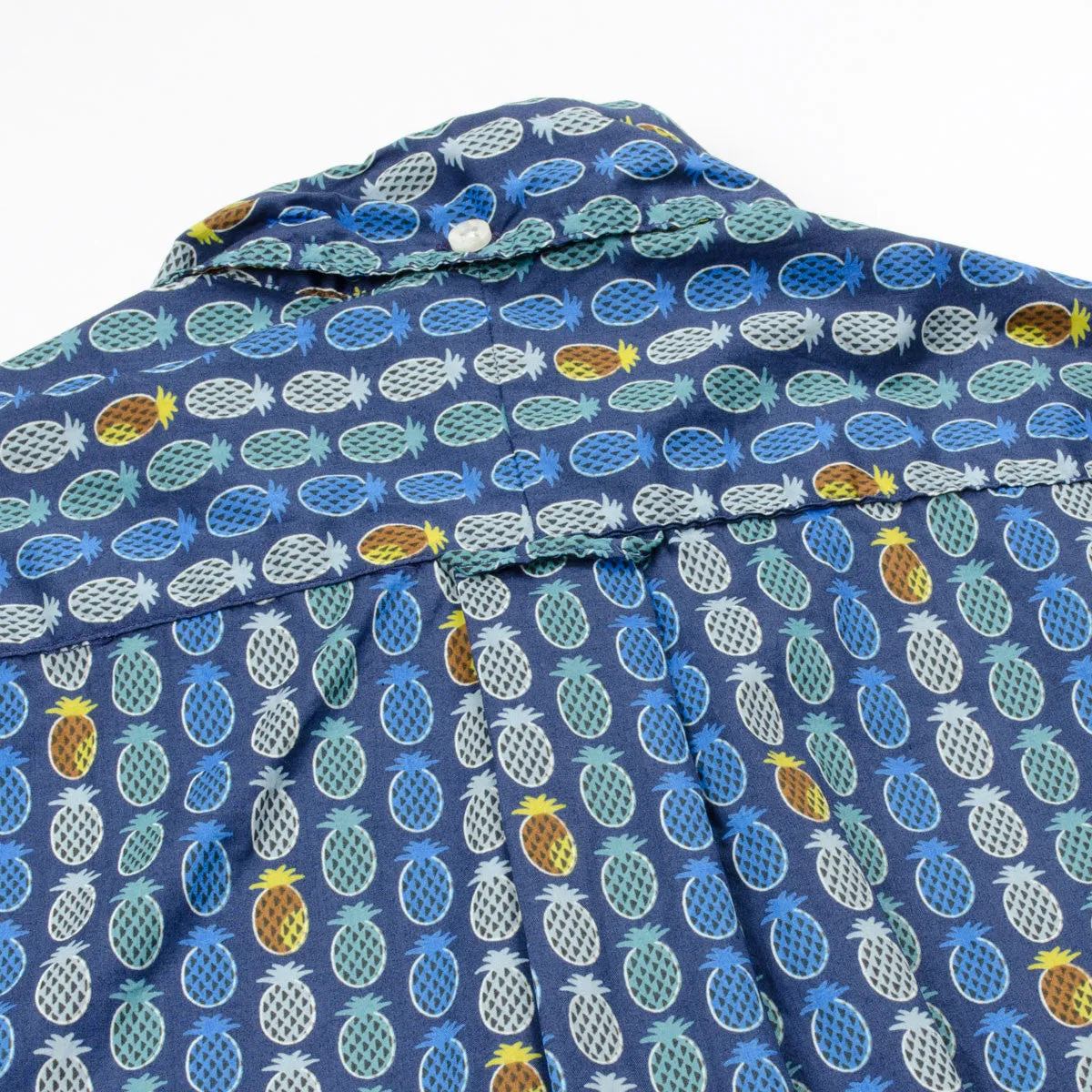 Gitman Vintage - Pina Among The Pines Shirt - Pineapple Navy Print