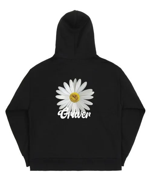 GRAVER Daisy Flower Smile Hoodie Zip Up