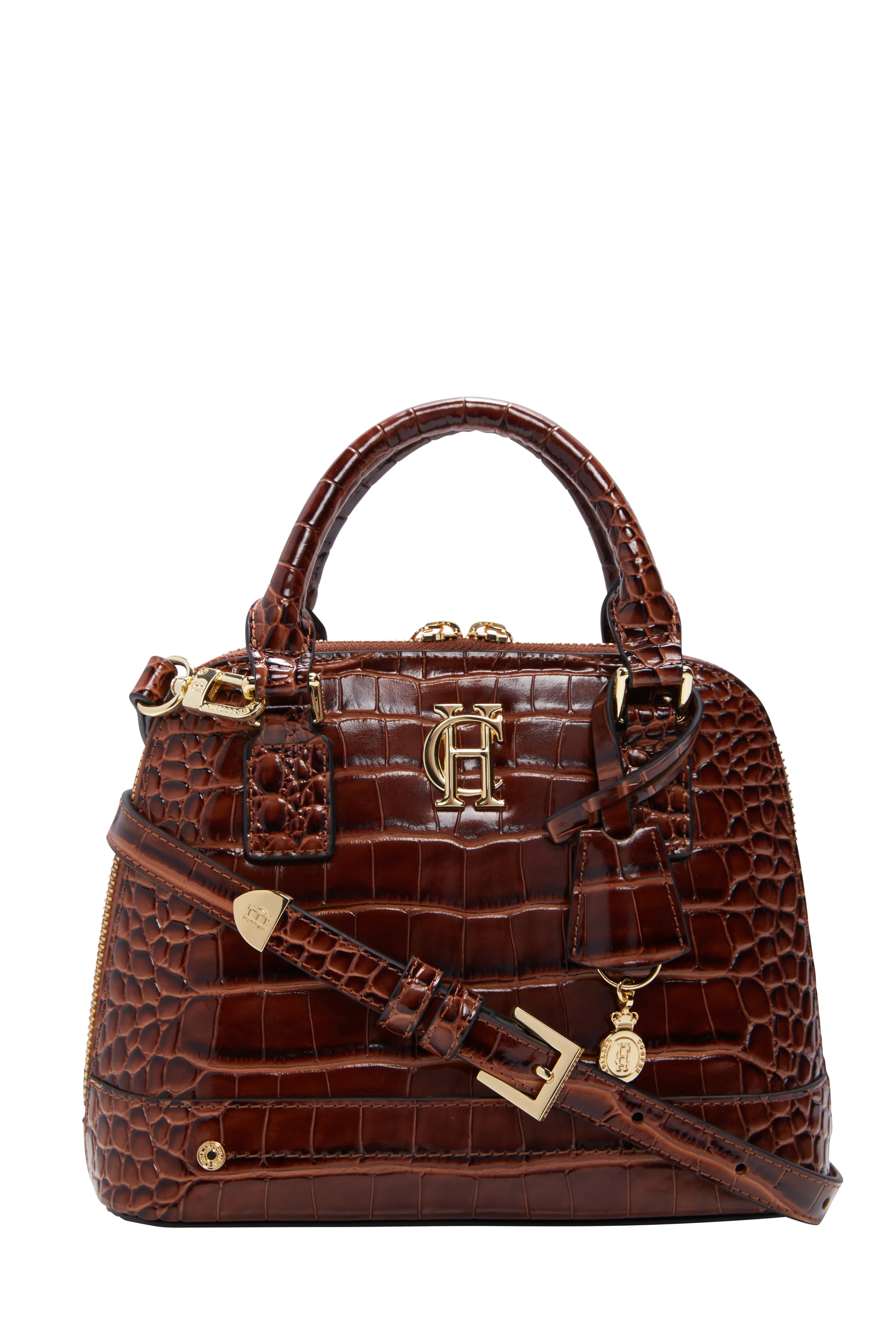 Grovesnor Tote Bag (Dark Tan Croc)