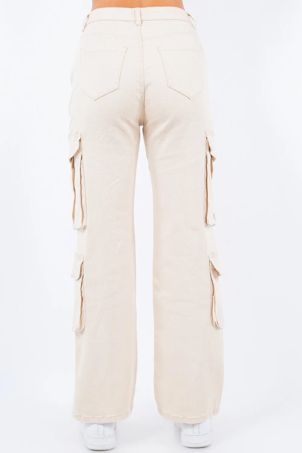 High Waist Cargo Pants with Multiple Pockets