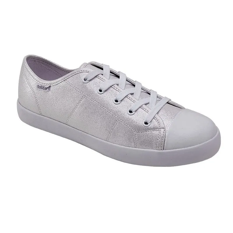 Holster Piper Lace Sneaker with Toe Cap - Pearl