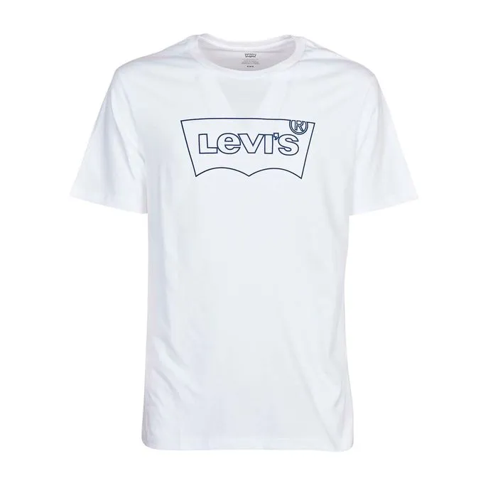 Housemark white t-shirt with logo outline for men