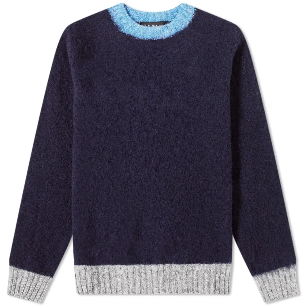 Howlin' Captain Harry Contrast Crew KnitNavy