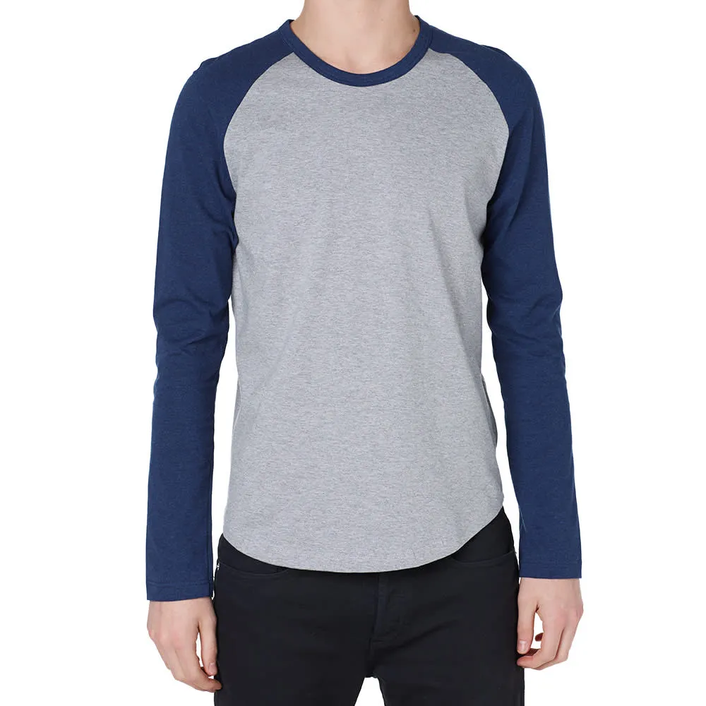 Howlin' Jules Baseball TeeMid Grey & Navy