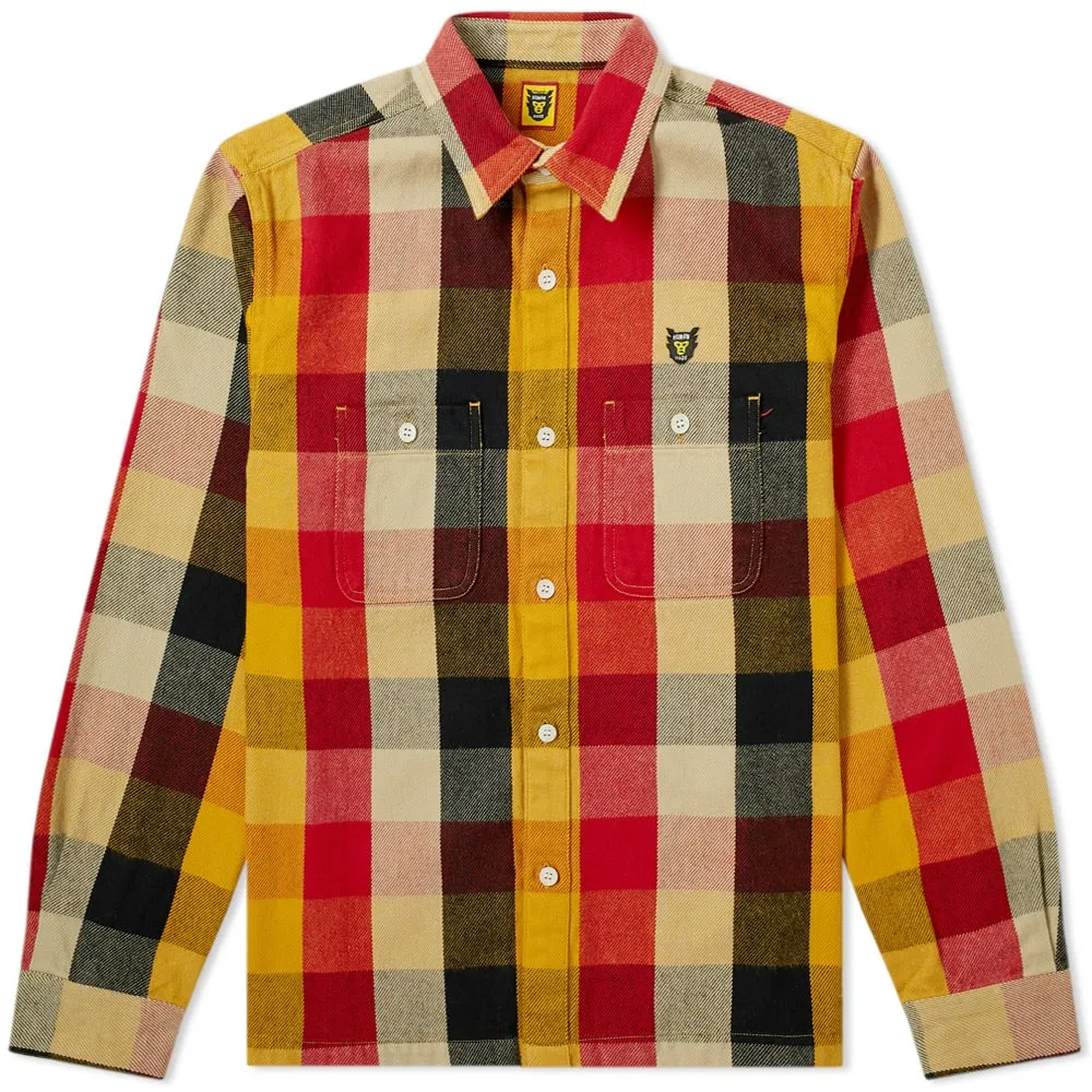 Human Made Check ShirtYellow, Red & Black