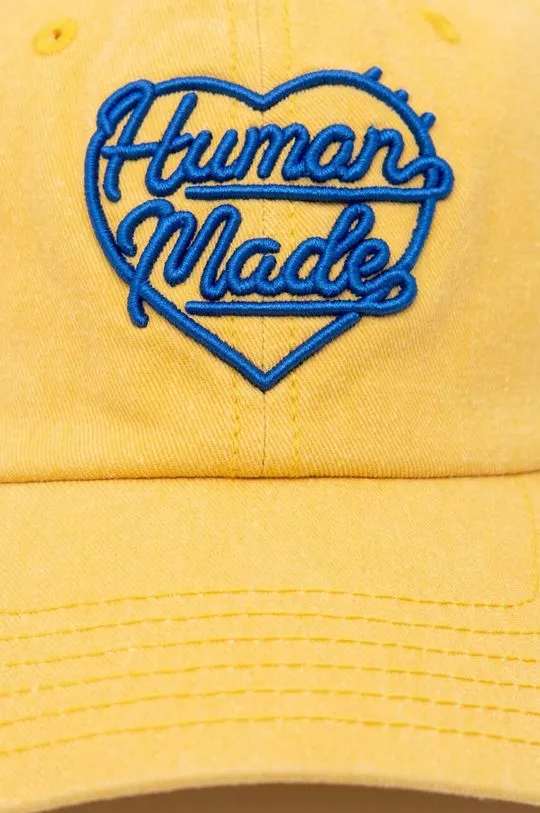 Human Made cotton baseball cap 6 Panel Cap yellow color HM27GD011