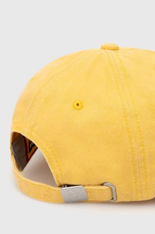 Human Made cotton baseball cap 6 Panel Cap yellow color HM27GD011