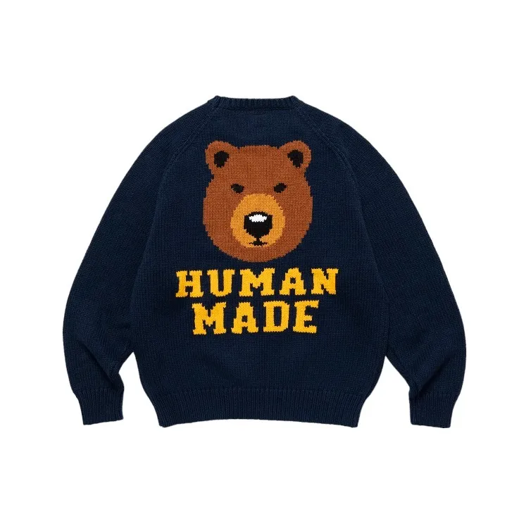 HUMAN MADE  |Crew Neck Casual Style Unisex Rib Blended Fabrics