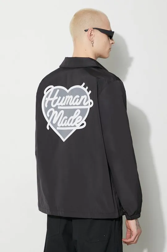 Human Made jacket Coach Jacket men's black color HM26JK002