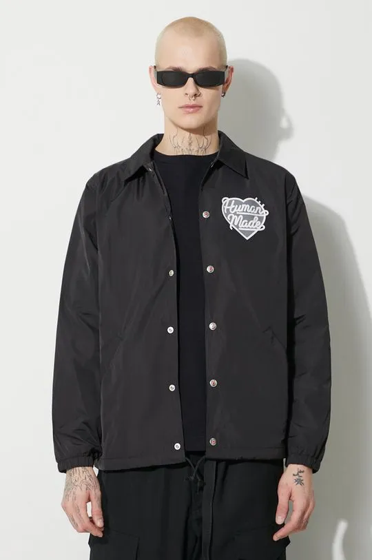 Human Made jacket Coach Jacket men's black color HM26JK002