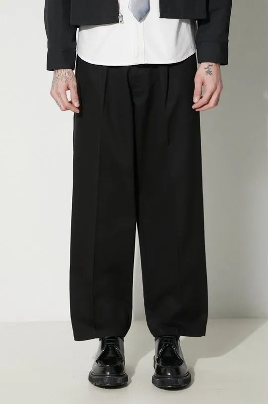 Human Made trousers Beach men's black color HM26PT001