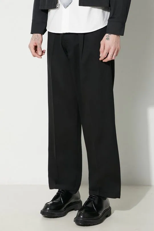 Human Made trousers Beach men's black color HM26PT001