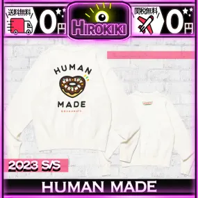 HUMAN MADE  |Unisex Street Style Collaboration Logo Sweatshirts