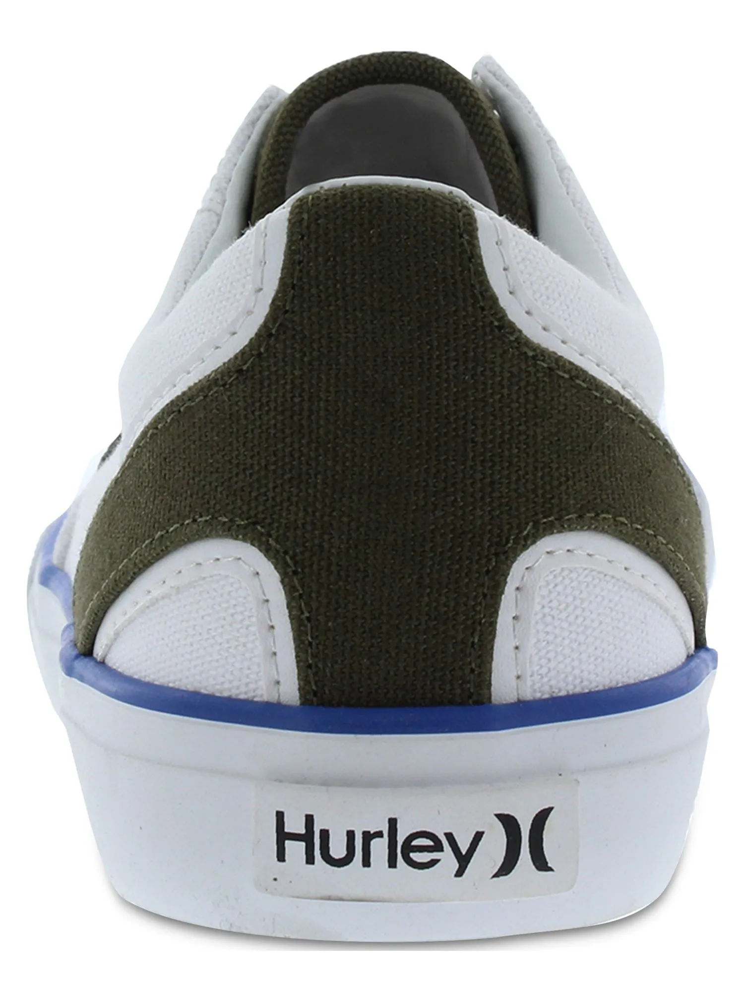 HURLEY Men's White Color Block Comfort Kayo Round Toe Platform Lace-Up Sneakers Shoes