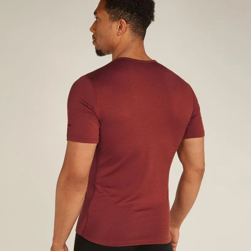 icebreaker Merino Base Layer Men's 200 Oasis Short Sleeve Crew - Port | Best Price