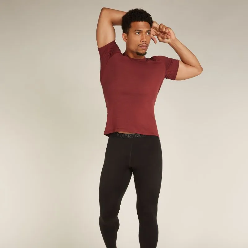 icebreaker Merino Base Layer Men's 200 Oasis Short Sleeve Crew - Port | Best Price