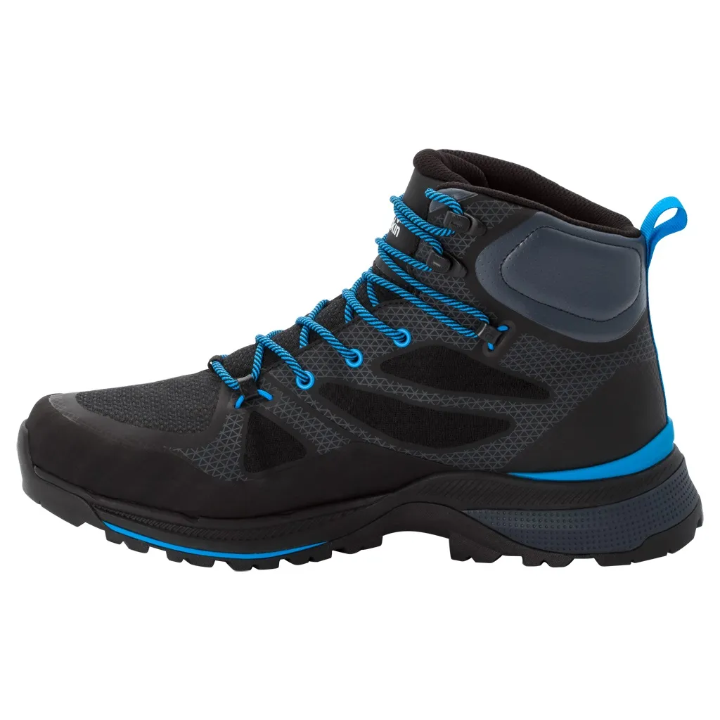 Jack Wolfskin Men's Force Striker Texapore Mid Black/Blue | Buy Jack Wolfskin Men's Force Striker Texapore Mid Black/B