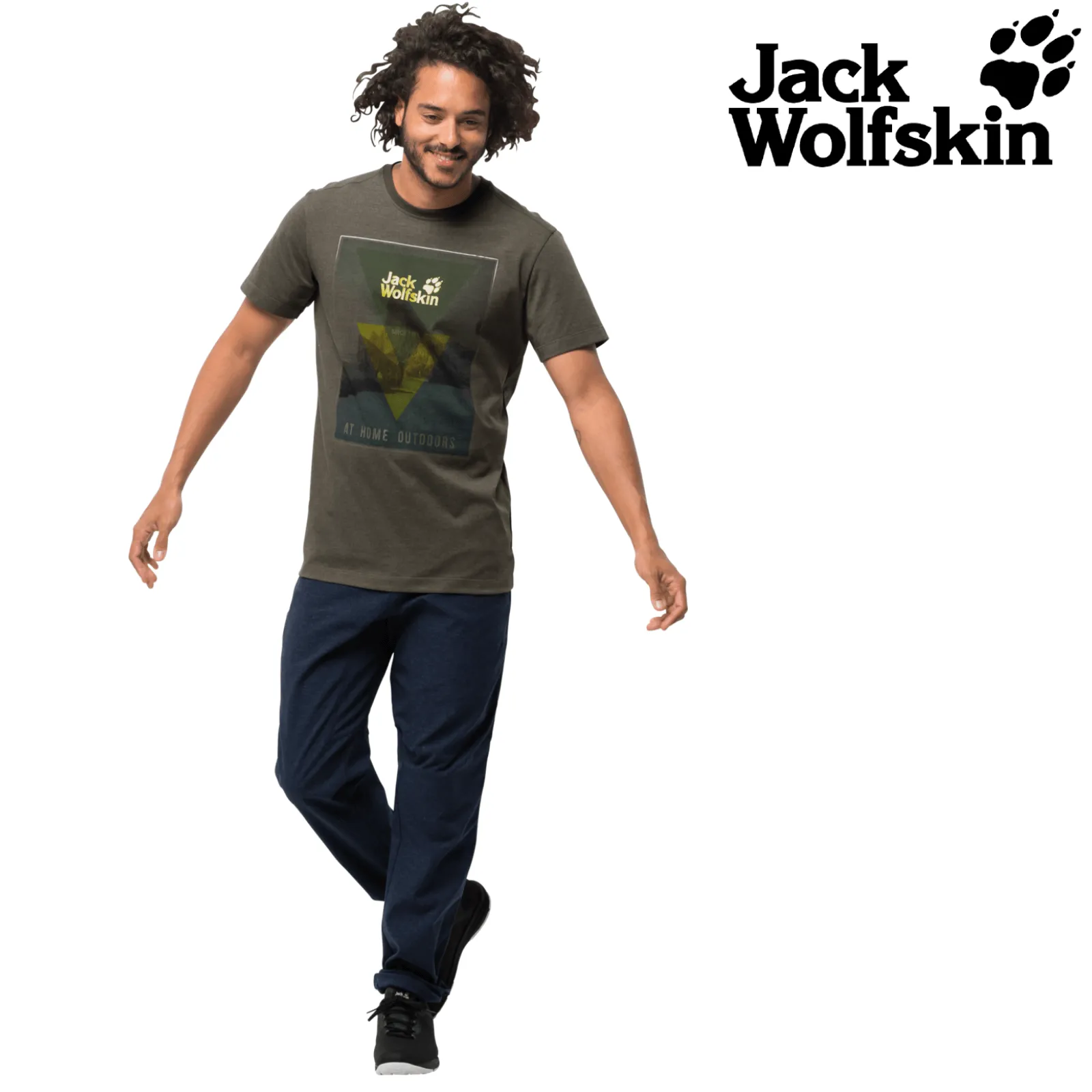 Jack Wolfskin Mountain T Mens  Short-Sleeve T-shirt Quick-drying Cotton Top