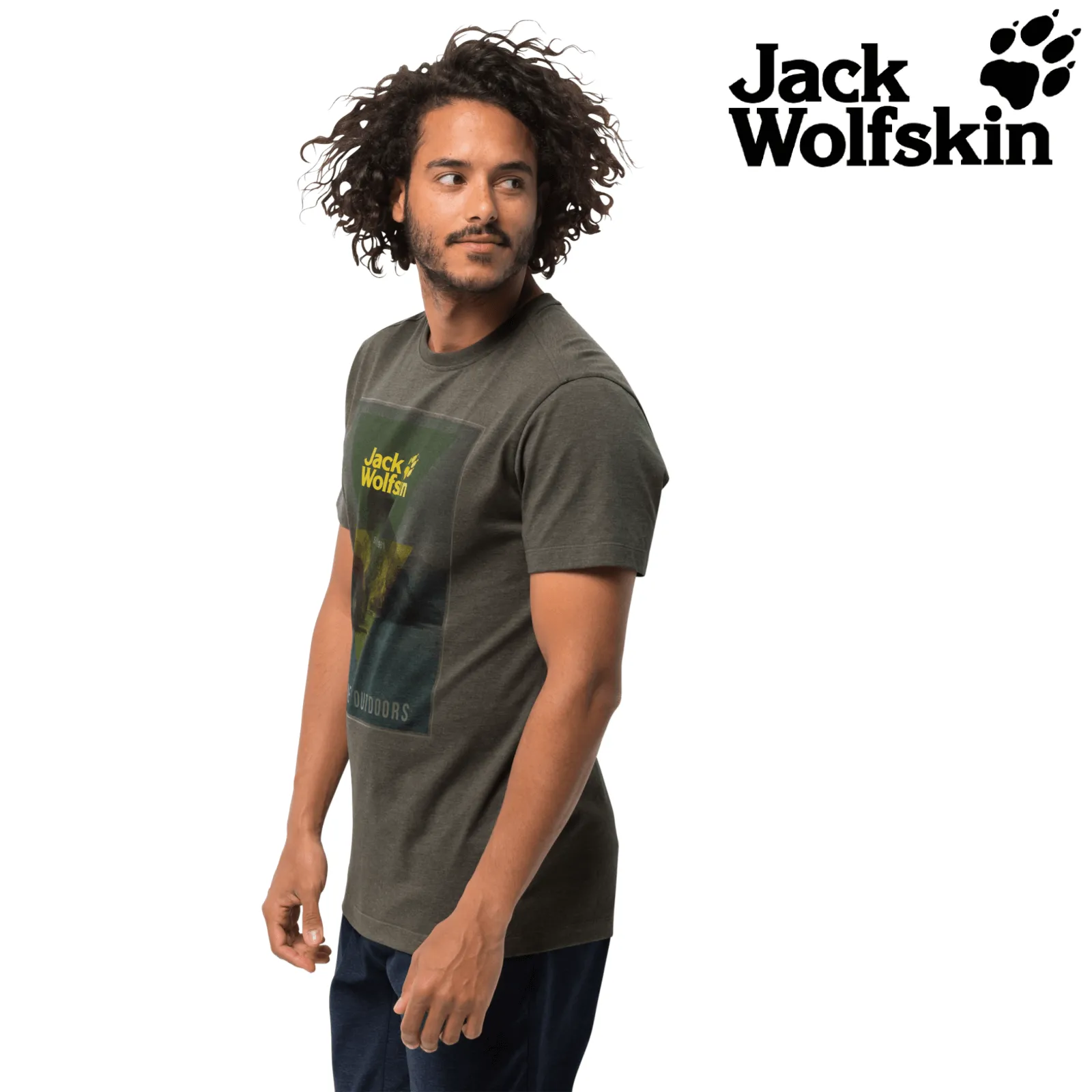 Jack Wolfskin Mountain T Mens  Short-Sleeve T-shirt Quick-drying Cotton Top