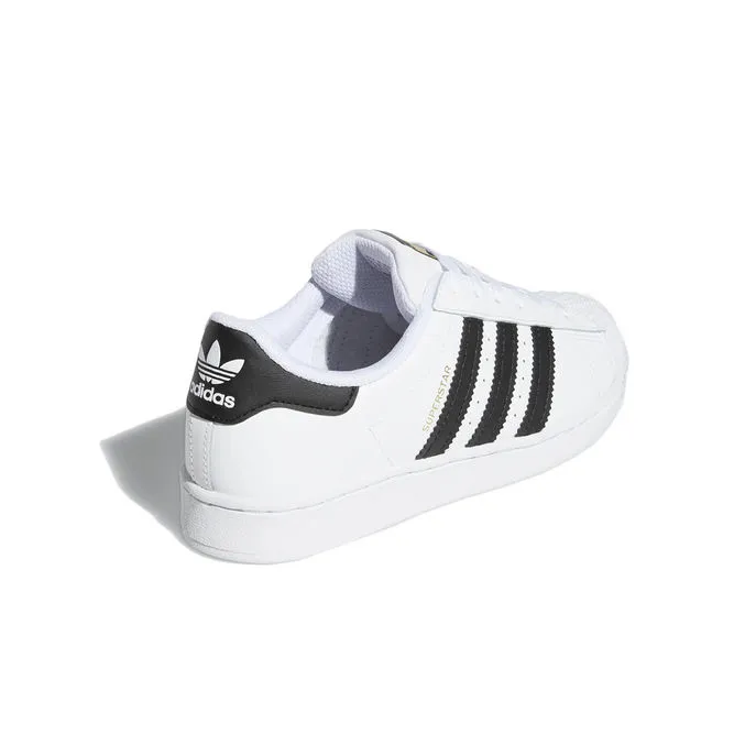 Kids White Black Superstar Sneakers