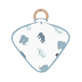 Kyte Baby Lovey with Removable Wooden Teething Ring in Rhino