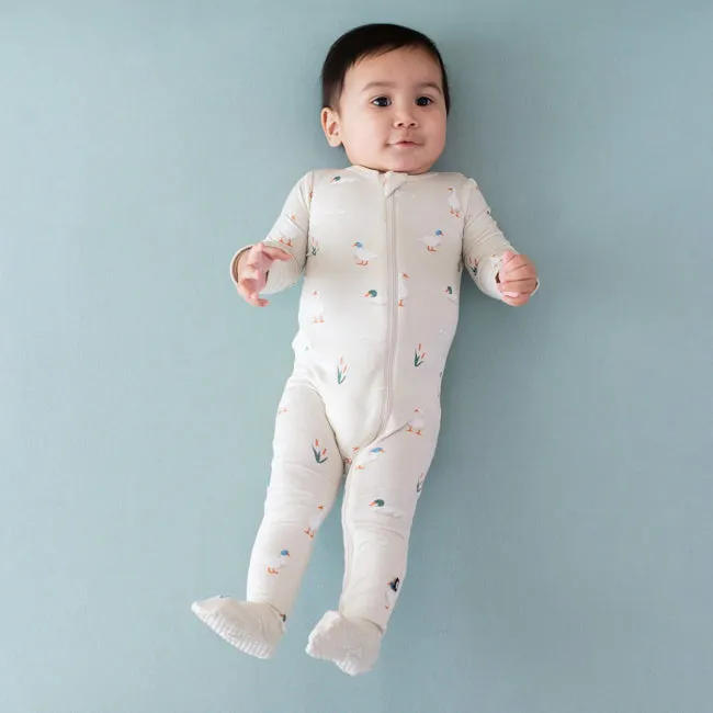 Kyte Baby Printed Zippered Footie in Duck