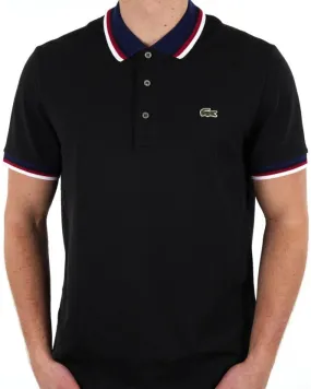 Lacoste Contrast Collar Polo Shirt Black