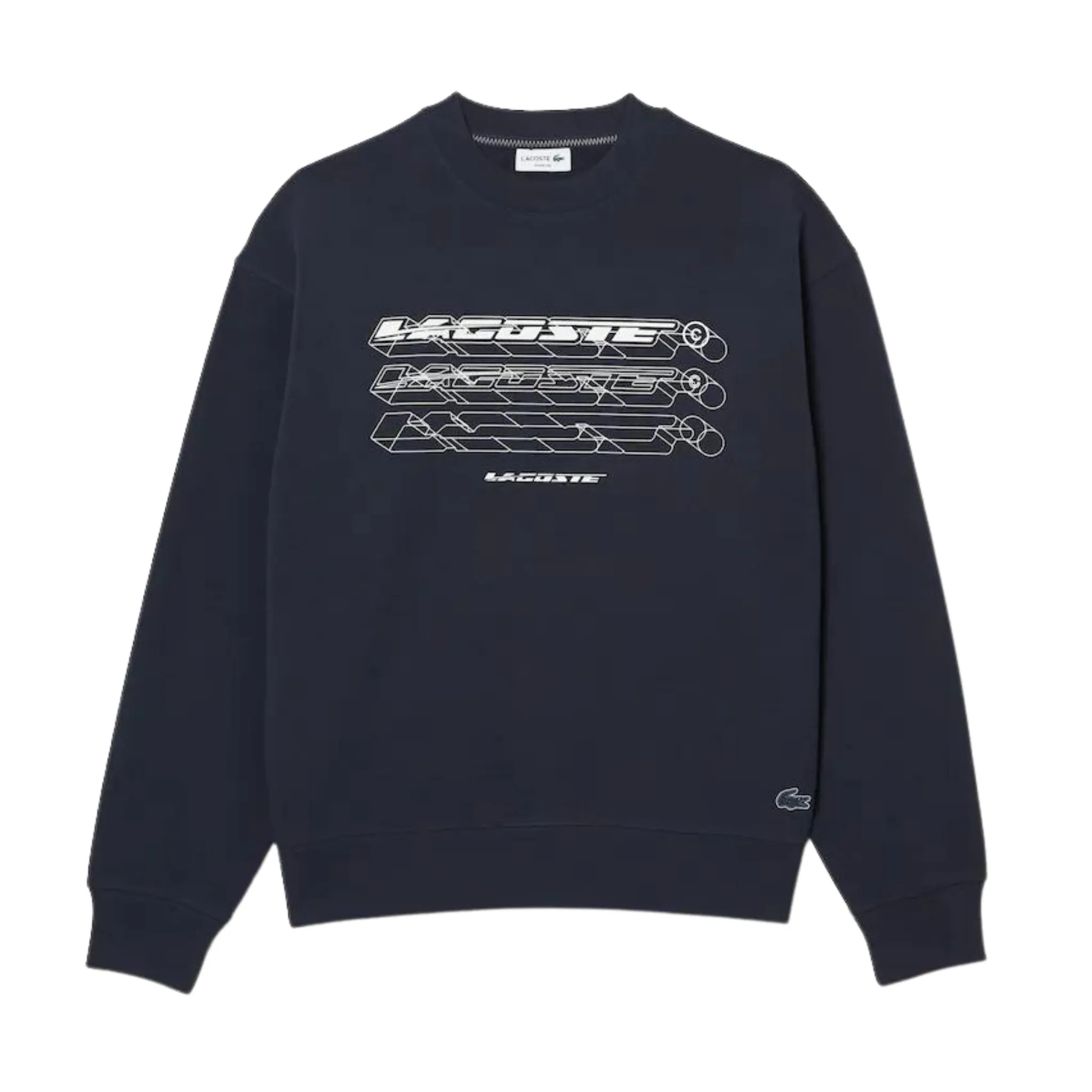 Lacoste Loose Fit Branded Sweatshirt (Blue)