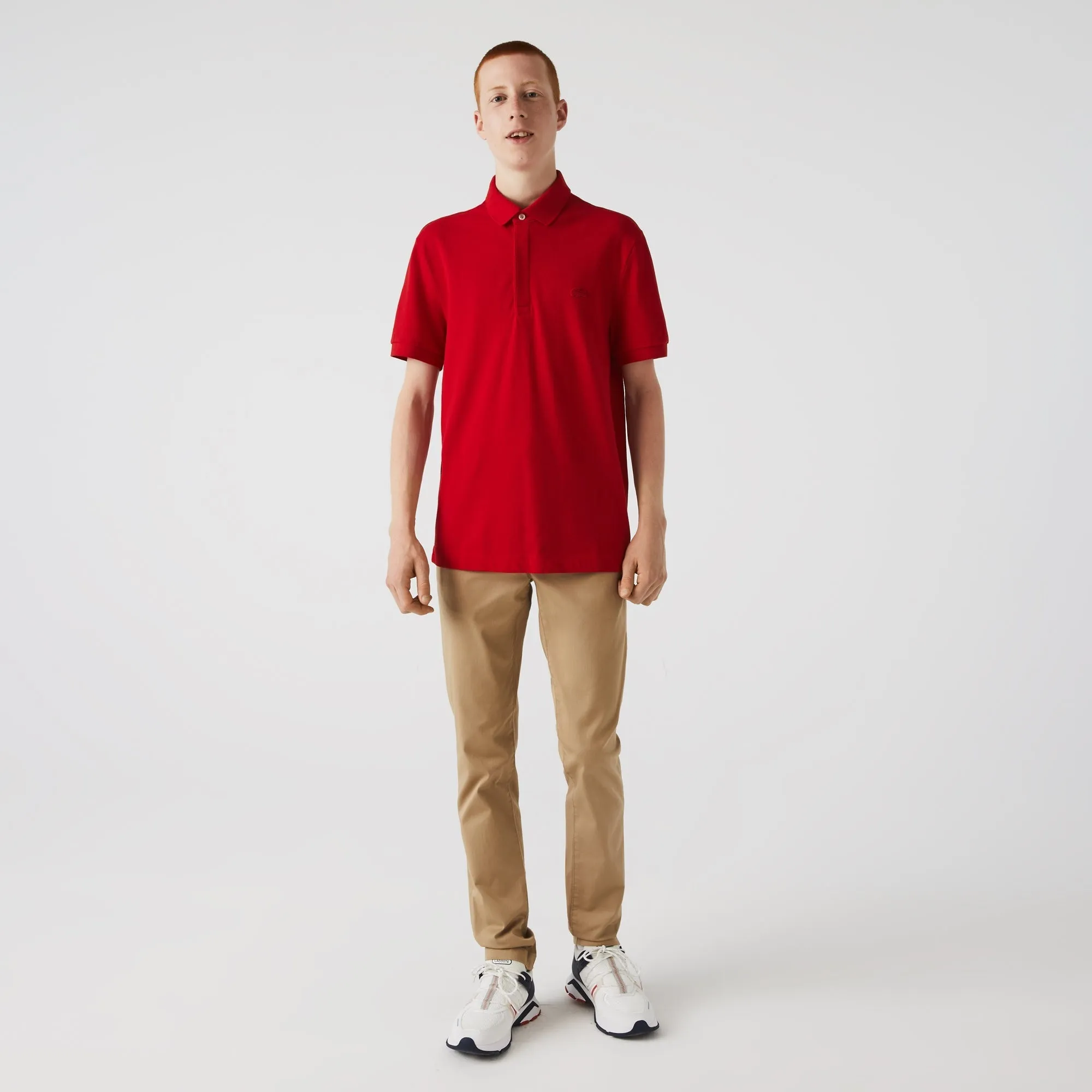 Lacoste Polo Smart Paris rouge coton stretch