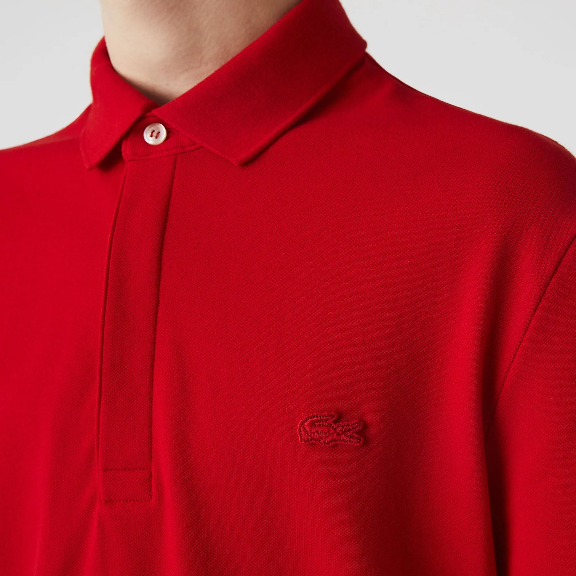 Lacoste Polo Smart Paris rouge coton stretch