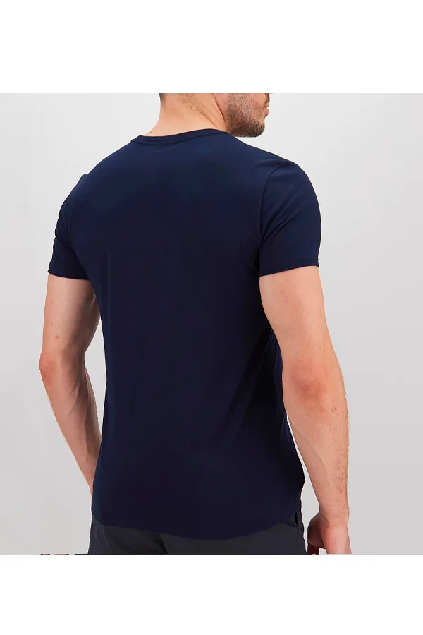 Lacoste Premium Pima Logo Tee Navy