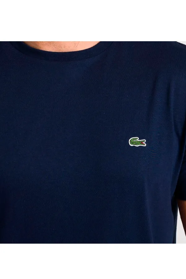 Lacoste Premium Pima Logo Tee Navy