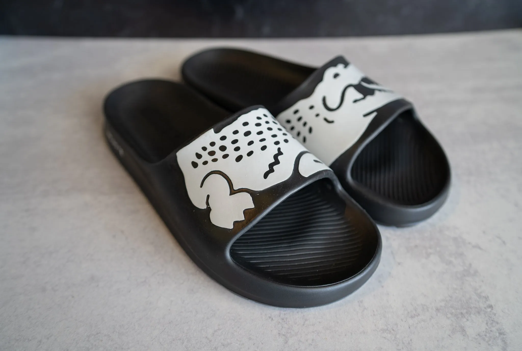 Lacoste Shadow Gator Slides (Black)