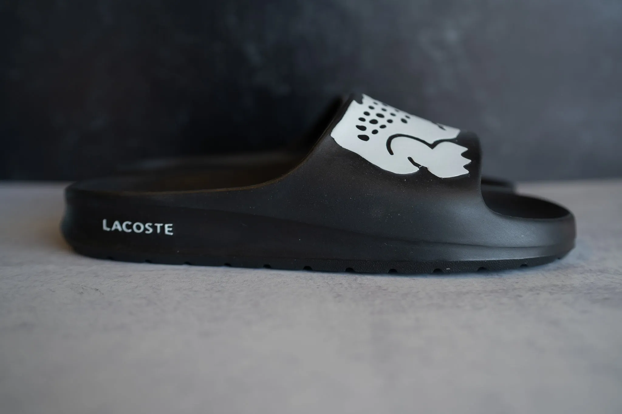 Lacoste Shadow Gator Slides (Black)