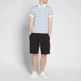 Lacoste Stripe Jersey PoloWhite & Blue