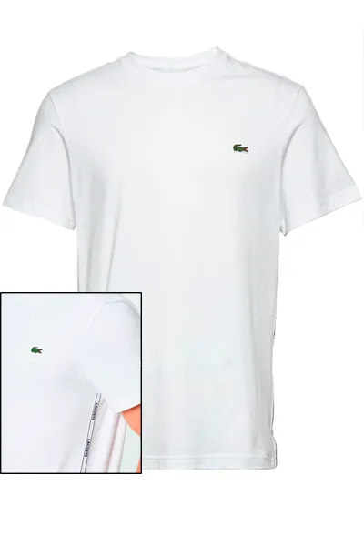 Lacoste Tape Logo Tee White