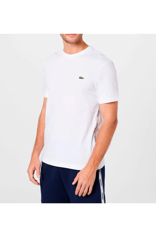 Lacoste Tape Logo Tee White