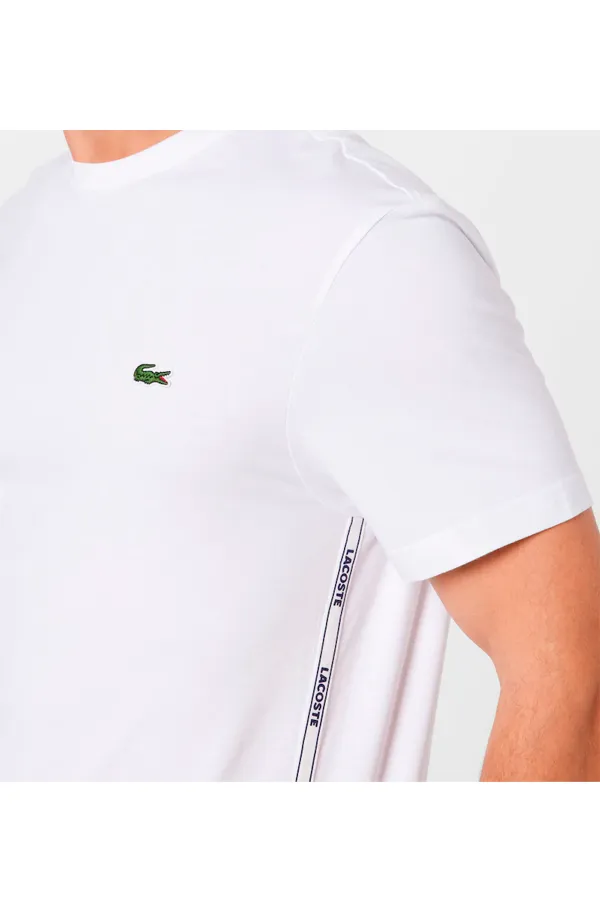 Lacoste Tape Logo Tee White