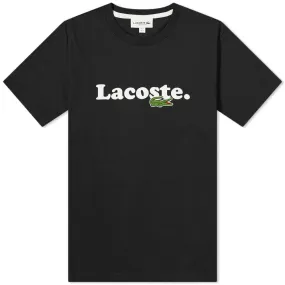 Lacoste Text Logo T-ShirtBlack