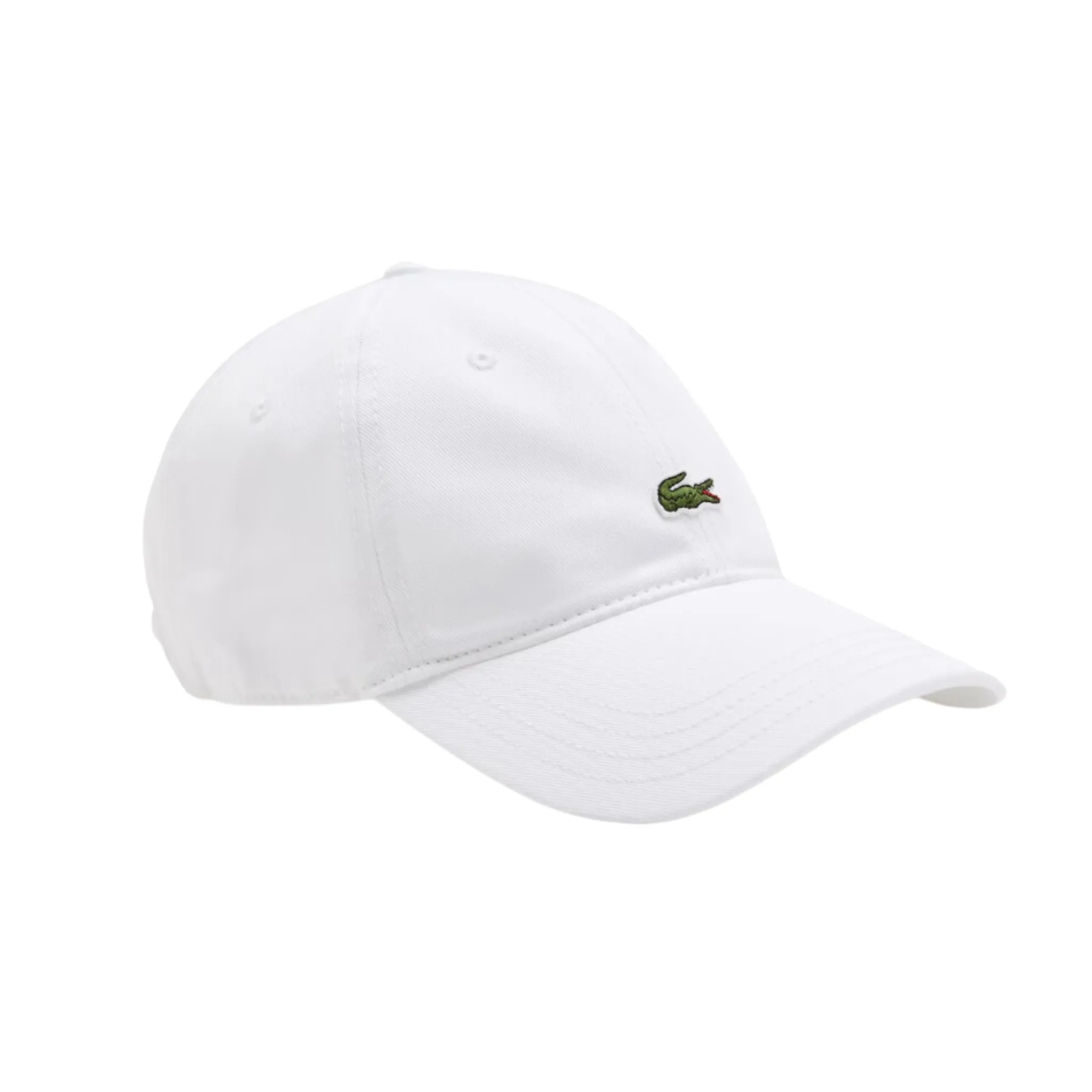 Lacoste Unisex Organic Cotton Twill Cap (White)