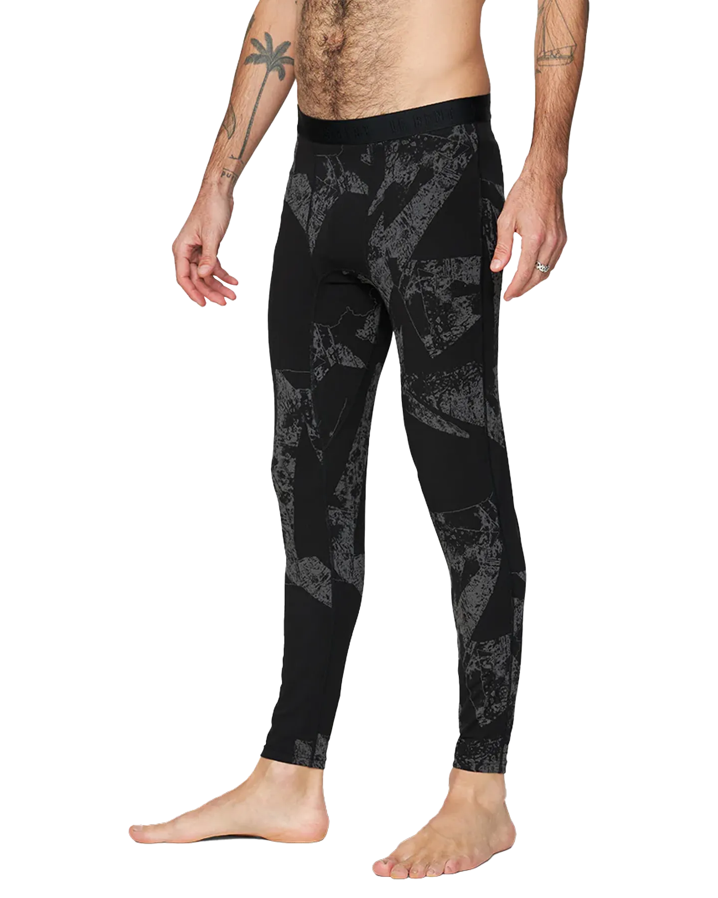 Le Bent Men's Black Fractal Lightweight Bottom