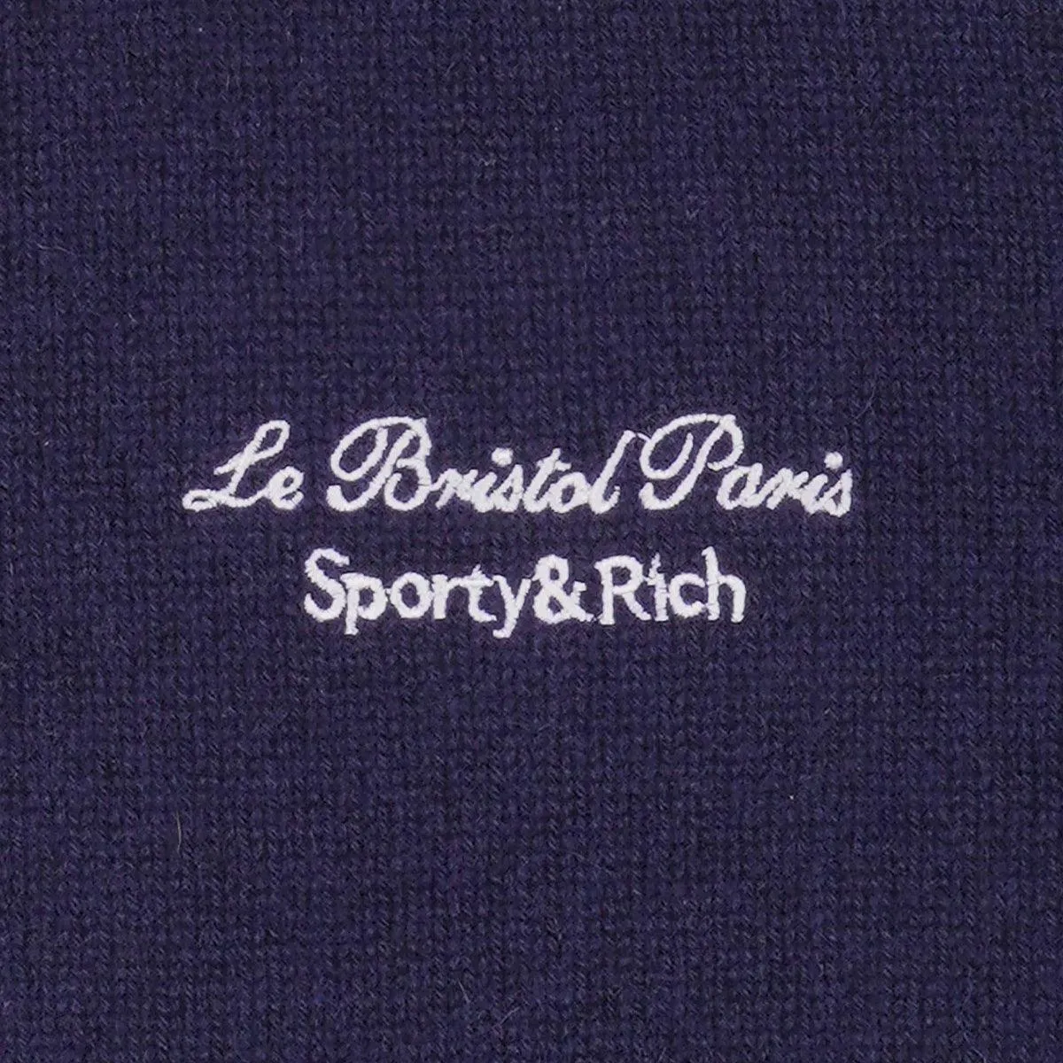 Le Bristol Paris navy white cashmere pants