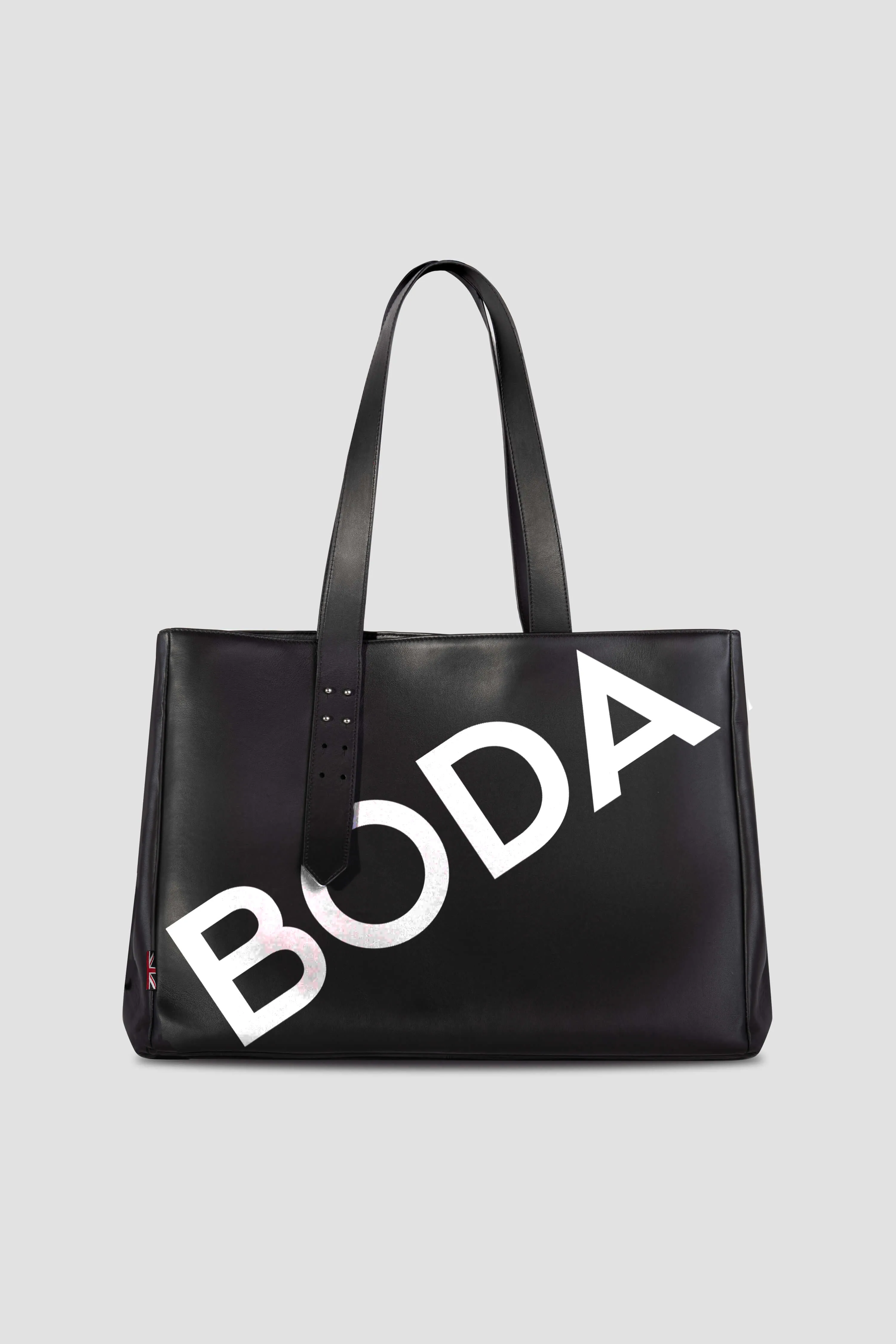 Leather Tote Bag: BODA LOGO