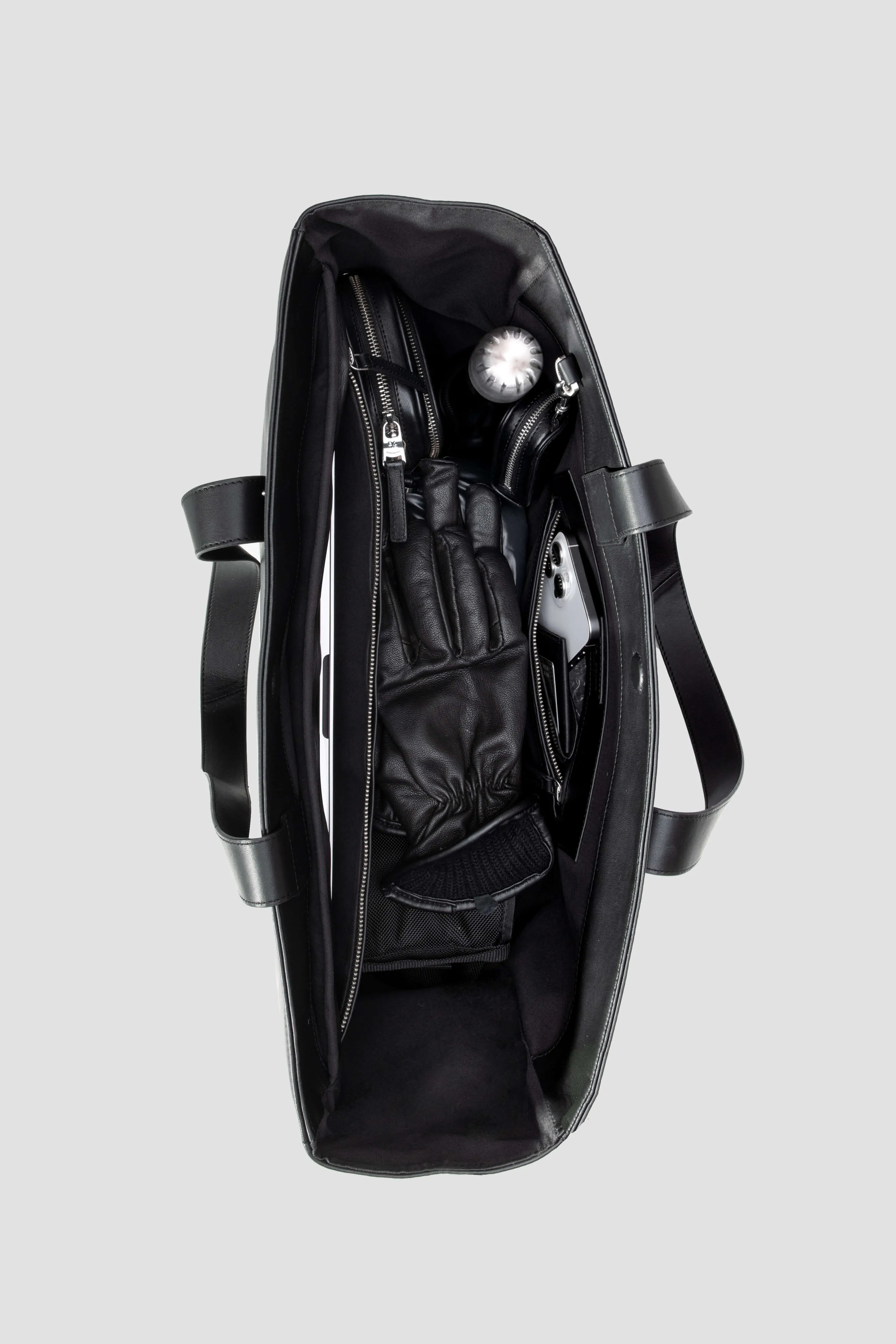 Leather Tote Bag: SPACEMAN