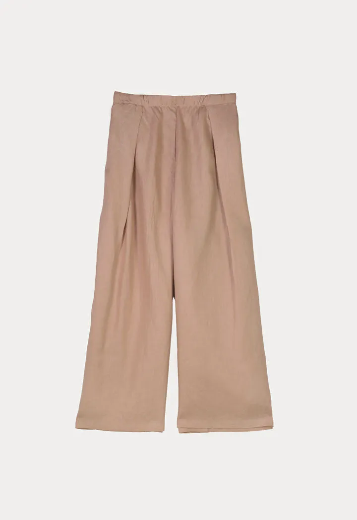 Linen Wide Leg Pants - Solid Color