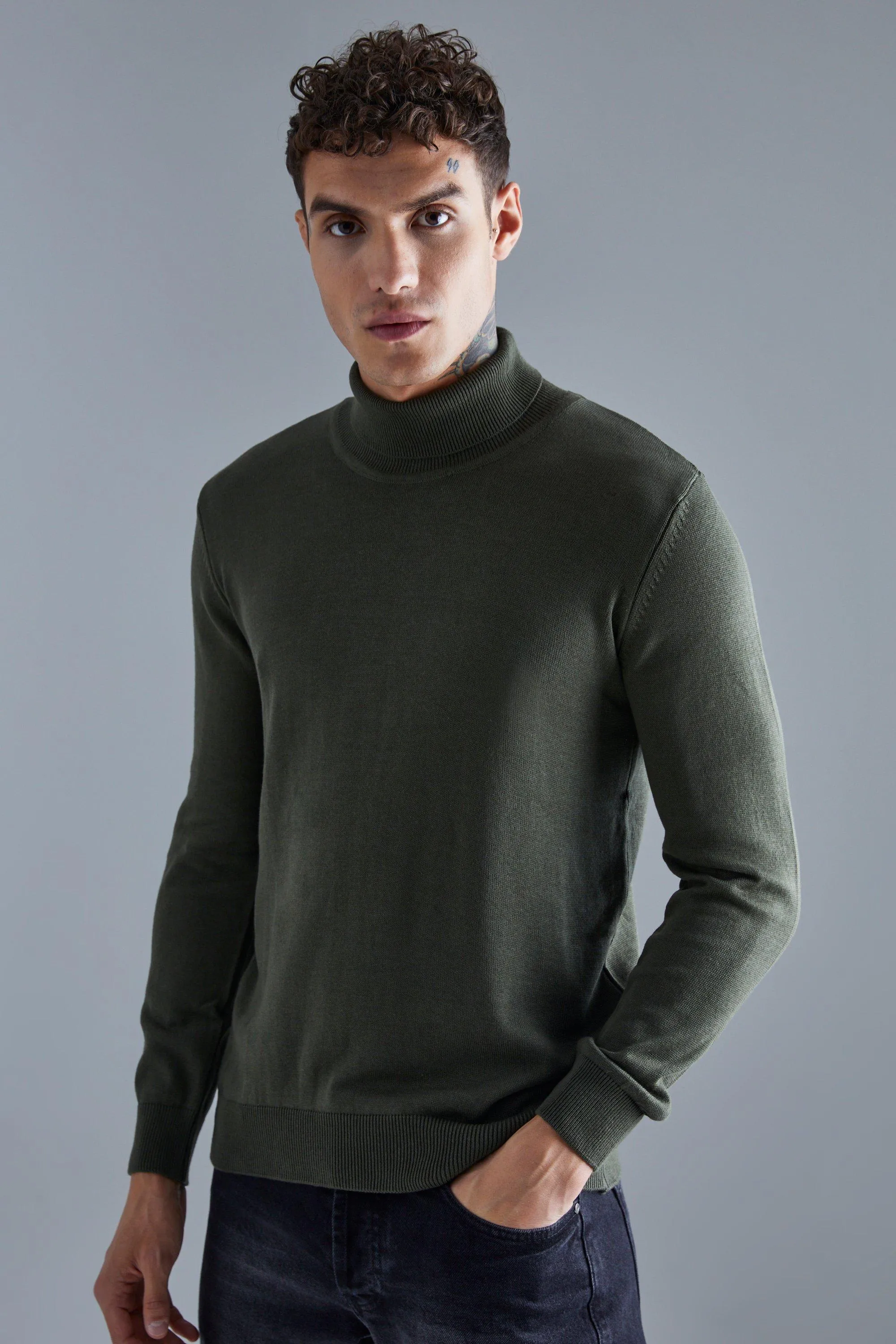 Long Sleeve Turtleneck Knit Sweater